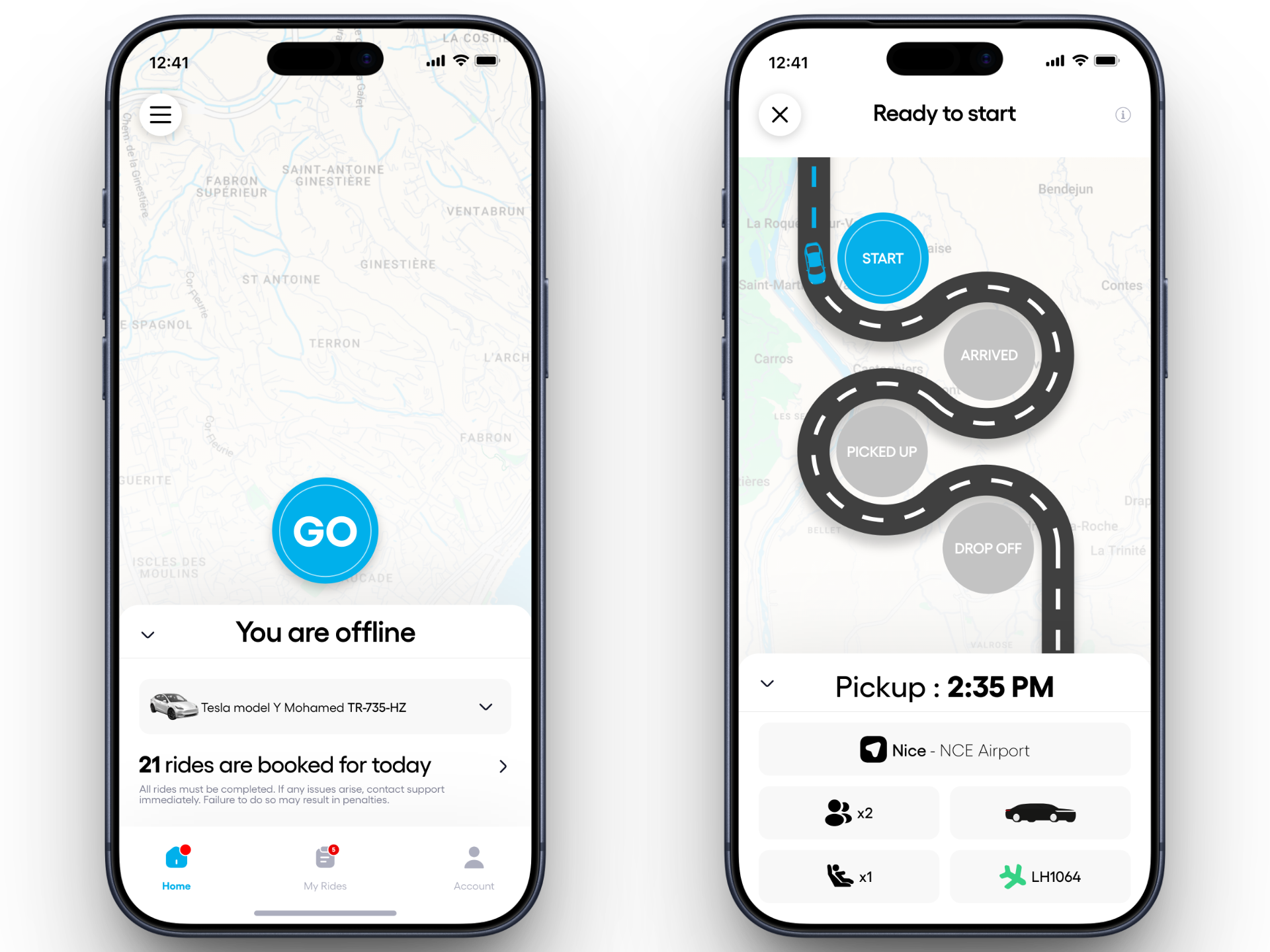 Droovi application chauffeur